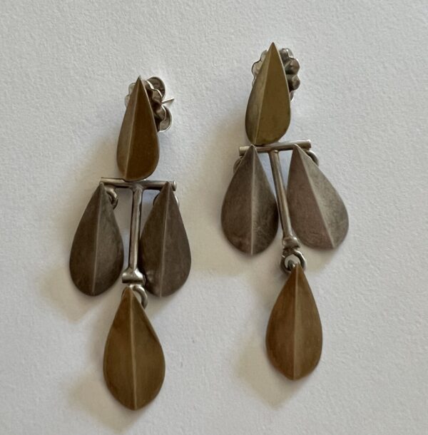 Sterling post and drop earrings