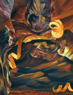 Imagined landscape with oranges by Julia Nagle