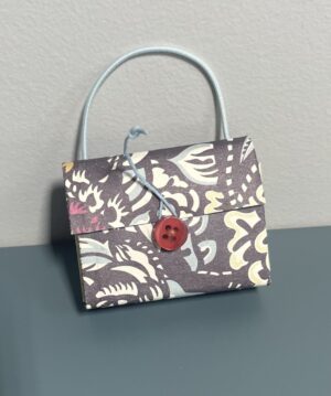 tiny purse flowered paper