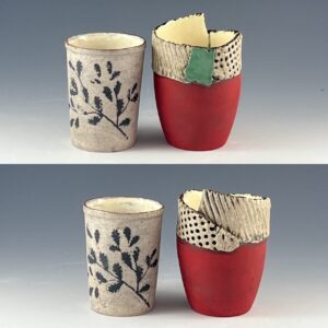 Red Sipper with texture top