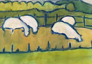 Grazing sheep #2, Crowhurst, Surrey, England