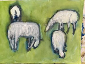 Grazing Sheep #3, Crowhurst, Surrey, England