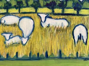 Grazing Sheep #1, Crowhurst, Surrey, England