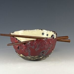 Red Rice Bowl w/ white bottom