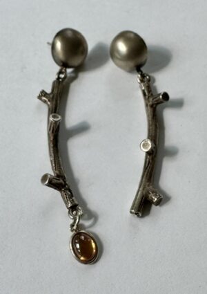 Sterling post and drop earrings