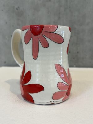 Red/Pink Flower Power Mug