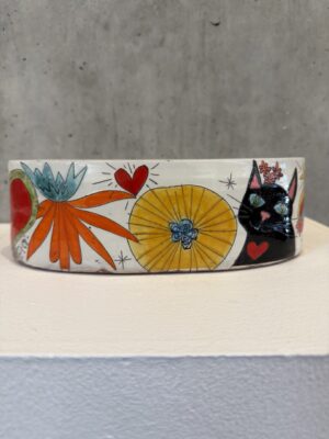 Meadow Dream Oval with Black Cats