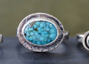 Spiderweb Turquoise Ring