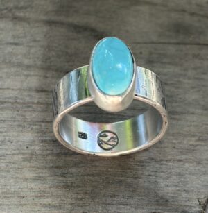 Oval Turquoise Ring w/ Wide Band