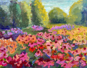 Jazz Amongst the Coneflowers - Greeting Card