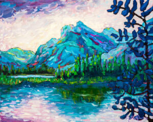 Leaning Into Blue - Mount Rundle, Banff - 8x10" Print Matted to 11x14"